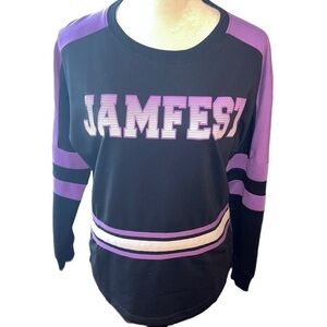 Jam Wear women’s black and purple Jamfest long sleeve tshirt Size Small